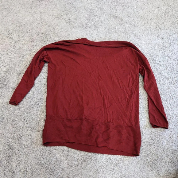 Lafayette 148 New York Diagonal Rib Sweater Red Side XL - Picture 6 of 9